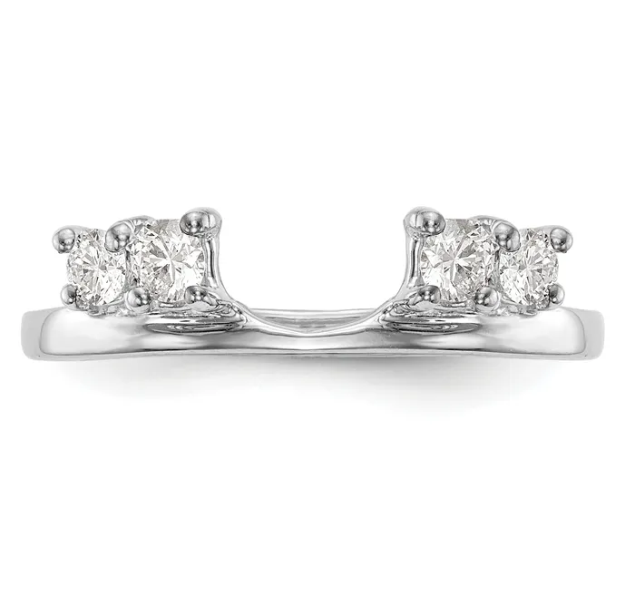 14k White Gold 13 Ct Lab Grown Diamond VSSI G Ring Wrap Goldia Rings