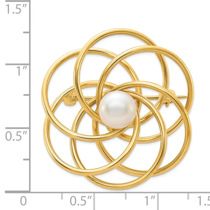 Goldia Earrings 14k Yellow Gold FW Cultured Pearl Pin Goldia Earrings 14k Yellow Gold FW Cultured Pearl Pin