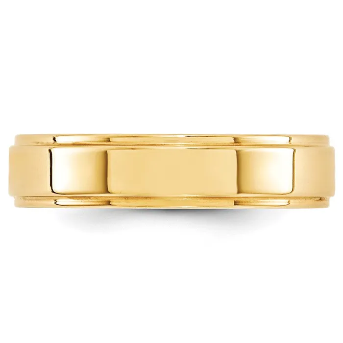 Goldia Rings Solid 14K Yellow Gold 5mm Flat with Step Edge MensWomens Wedding Band Ring Size 6 Goldia Rings Solid 14K Yellow Gold 5mm Flat with Step Edge MensWomens Wedding Band Ring Size 6