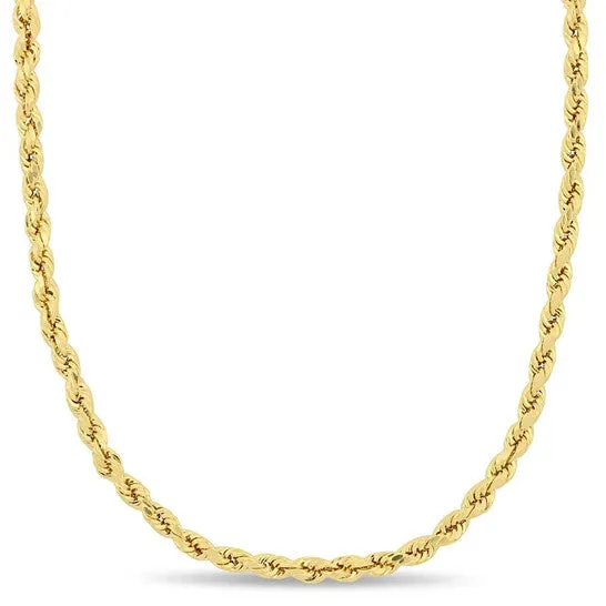 Necklaces JMS always Original AMOUR 18 Inch Rope Chain Necklace In 14K Yellow Gold 3 Mm