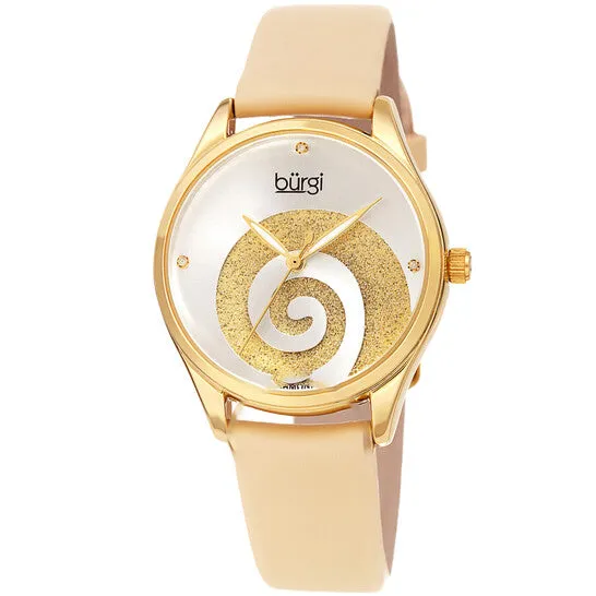 Watches JMS always Original Burgi Swirl Quartz Diamond Silver Dial Ladies Watch BUR201YG
