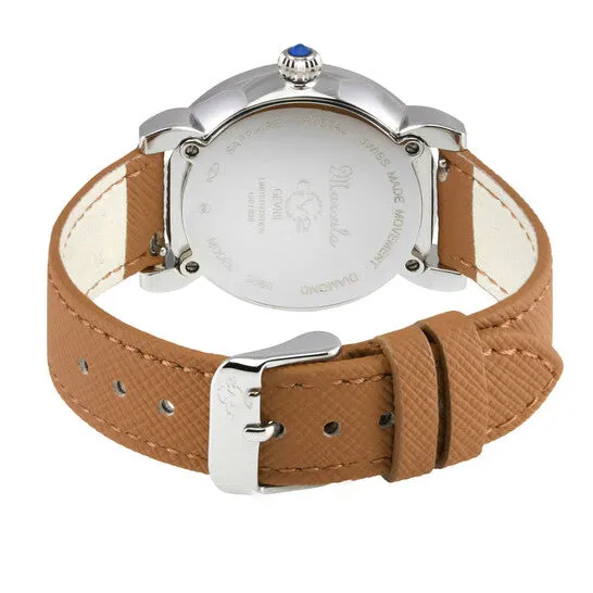 Watches JMS always Original GV2 by Gevril Marsala Vegan Diamond Mother of Pearl Dial Ladies Watch 9860V2