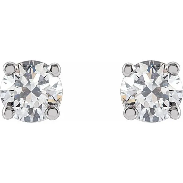 TreasureFineJewelers Earrings 14K White Gold 13 CTW LabGrown Diamond Stud Earrings