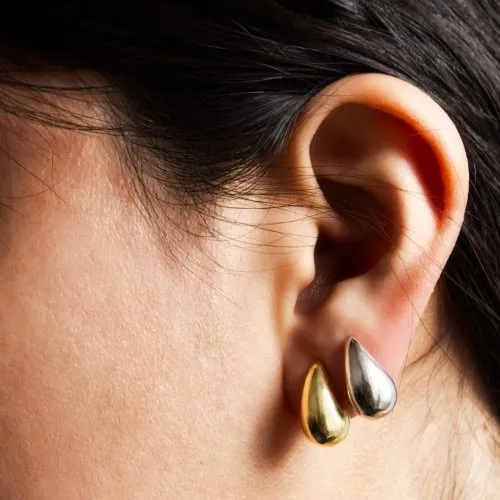 Bubble Drop Earrings Silver Lotus Earrings