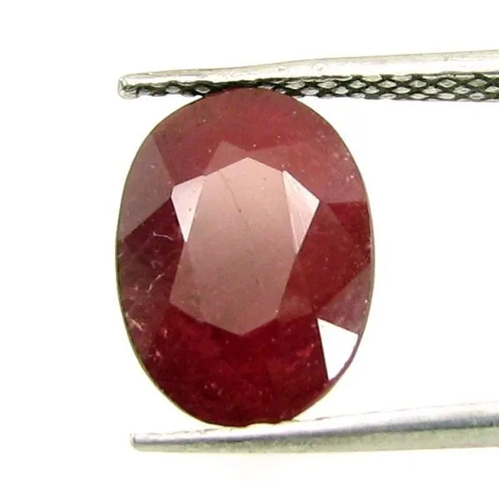 Necklaces Karizma Jewels Shinny 495Ct Natural Ruby Manik Oval Cut Gemstone for Sun Necklaces Karizma Jewels Shinny 495Ct Natural Ruby Manik Oval Cut Gemstone for Sun