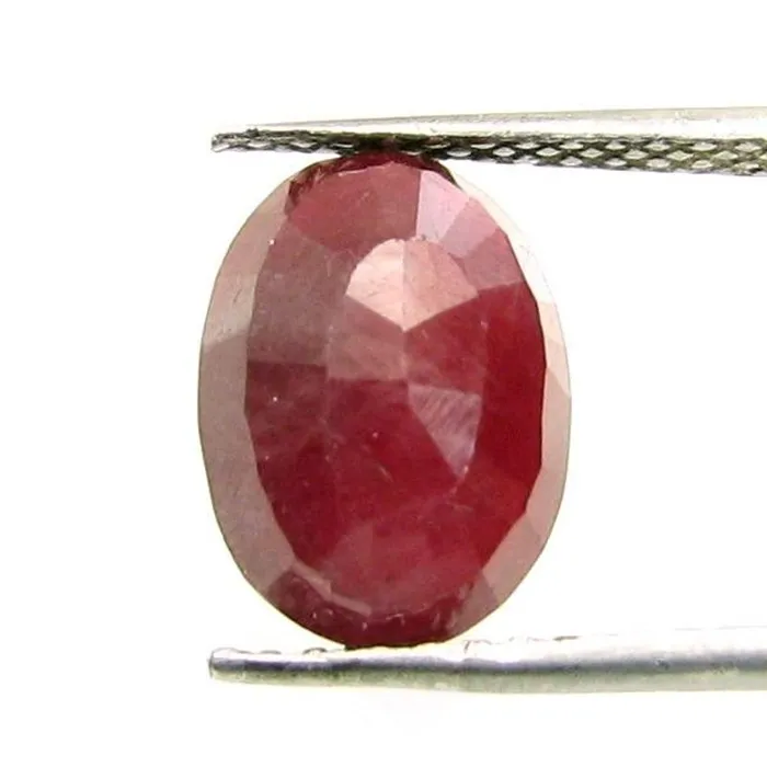 Necklaces Karizma Jewels Shinny 495Ct Natural Ruby Manik Oval Cut Gemstone for Sun Necklaces Karizma Jewels Shinny 495Ct Natural Ruby Manik Oval Cut Gemstone for Sun