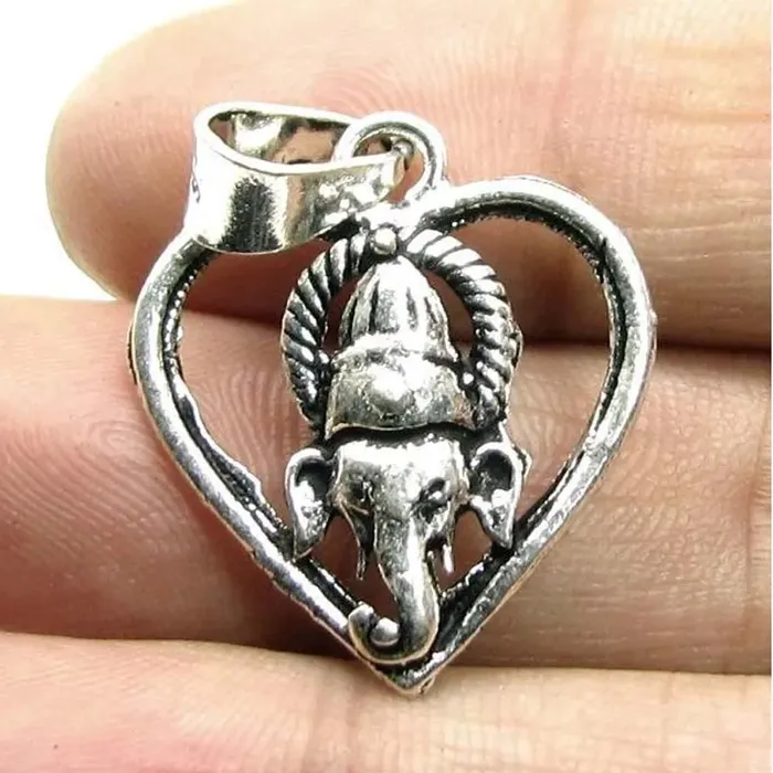 Necklaces Lord Ganesha Embossed God 925 Sterling Silver Pendant Karizma Jewels