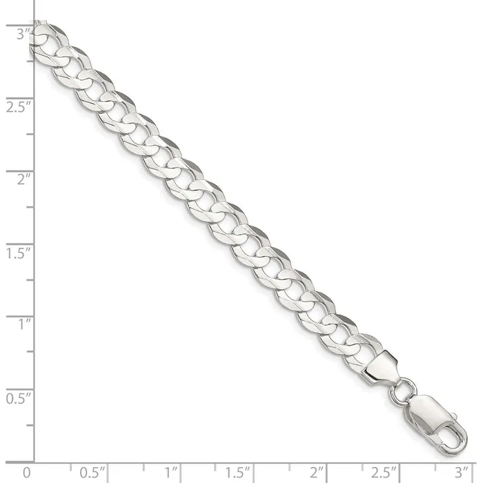 Rings WB Choice Jewelry Sterling Silver 8mm Concave Beveled Curb ChainWBCQCBC20022 Rings WB Choice Jewelry Sterling Silver 8mm Concave Beveled Curb ChainWBCQCBC20022