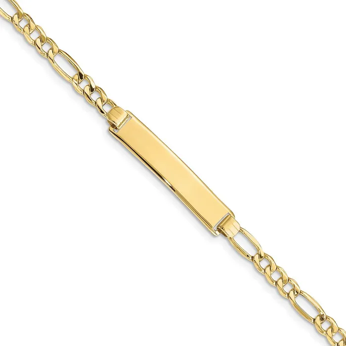 WB Choice Jewelry 10k Semisolid Figaro Link ID BraceletWBC10DCID1088 Bracelets