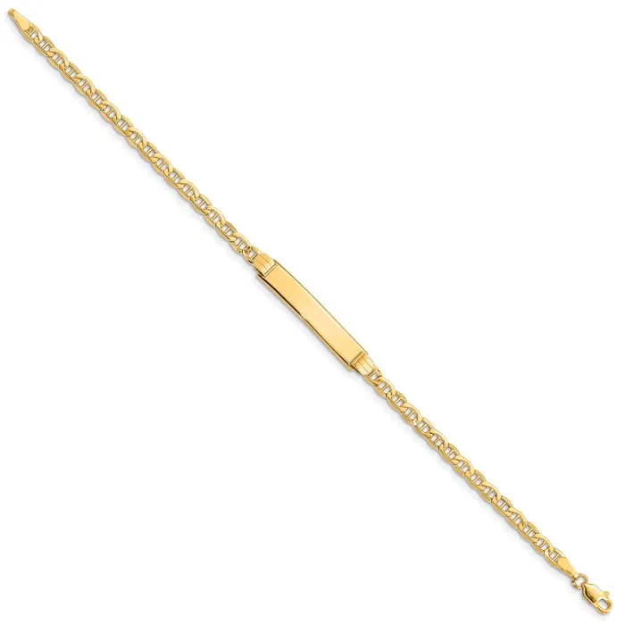WB Choice Jewelry 14k Semisolid Anchor Link ID BraceletWBCDCID1057 Bracelets