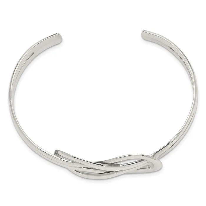 WB Choice Jewelry Rings Sterling Silver Knot Design Cuff BangleWBCQB384 WB Choice Jewelry Rings Sterling Silver Knot Design Cuff BangleWBCQB384