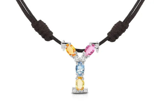Albert Hern Necklaces Pendant Letter Y Initial 18kt Gold