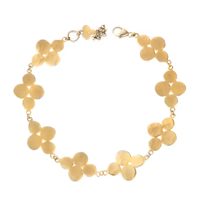 Bracelets Hammered Multi Disc Bracelet Ananda Khalsa