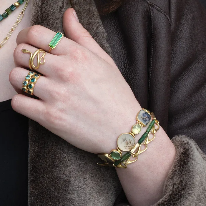Gabriella Kiss Bracelets Dendrite and Sapphire Hinge Bracelet