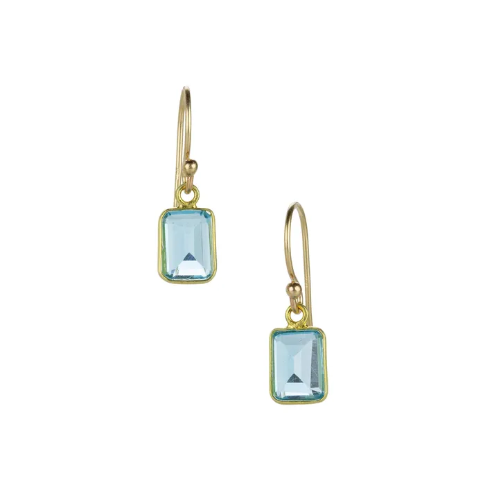 Margaret Solow Earrings Sky Blue Topaz Drop Earrings