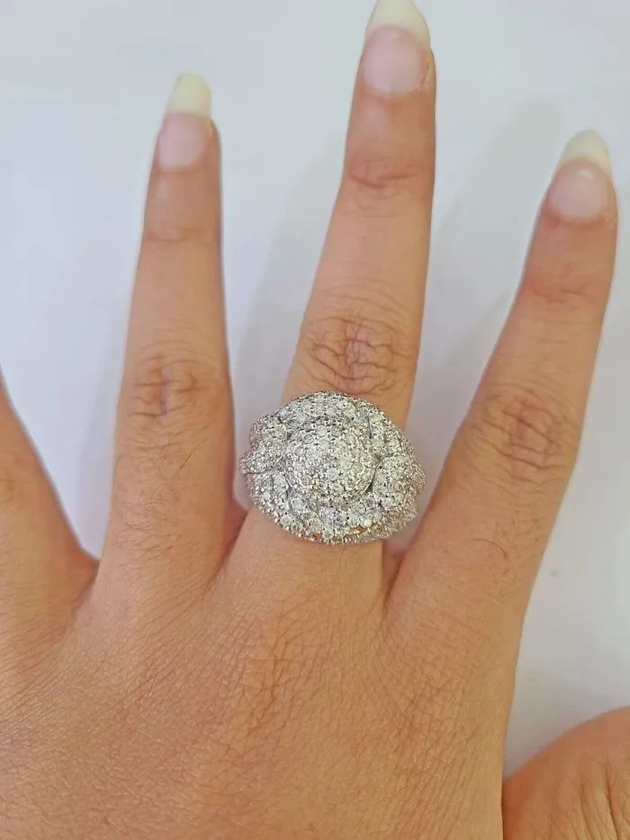 Real 10k Yellow Gold White Diamond Ring Size 10 Mens Ring Gold and Diamond Rings