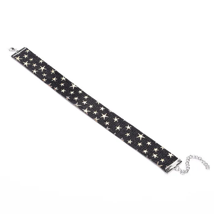 Blue Denim Choker Necklace For Women sparklingselections Necklaces