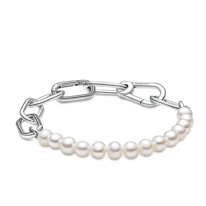 Bracelets Pandora Pandora ME Freshwater Cultured Pear Link Chain Bracelet