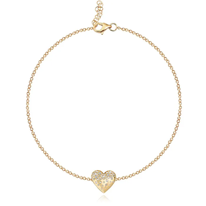 Dripping Scattered Gemstone Heart Bracelet Alev Jewelry Bracelets