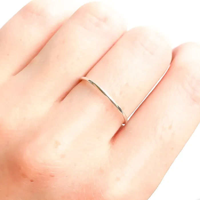 Hoops By Hand Dainty Silver Ring Rings