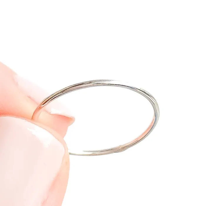 Hoops By Hand Dainty Silver Ring Rings