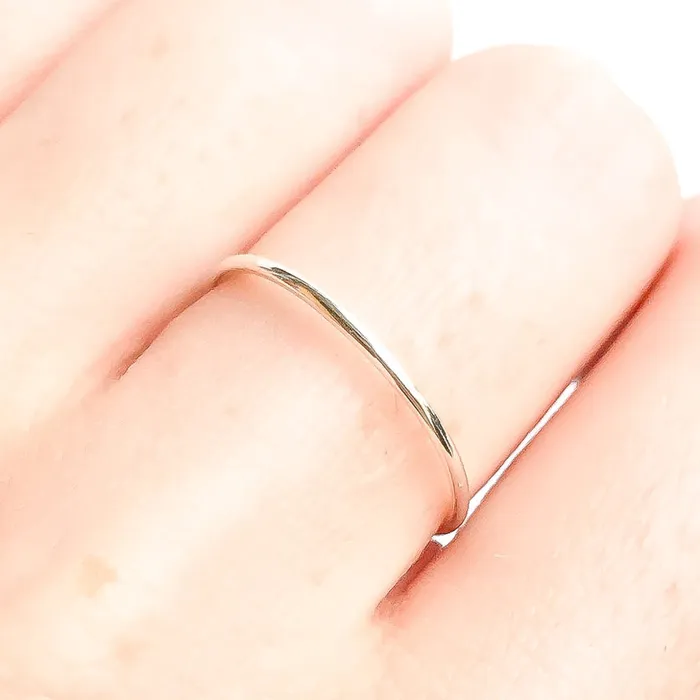 Hoops By Hand Dainty Silver Ring Rings