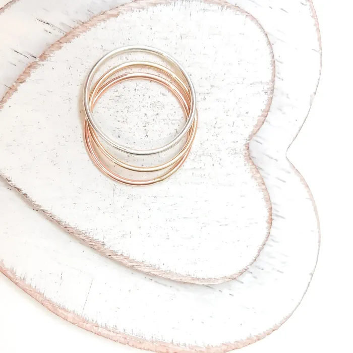 Hoops By Hand Dainty Silver Ring Rings