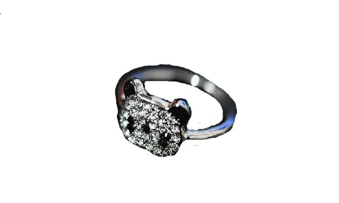 Lady Cheap Shiny Small Panda Ring For Women sparklingselections Rings