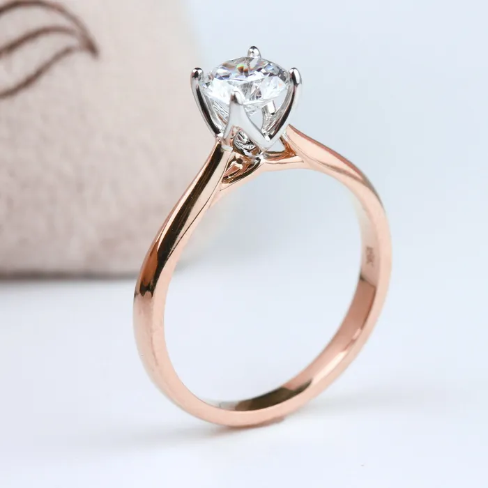 Parade Designs Rings Parade TwoTone Classic Round Engagement Ring