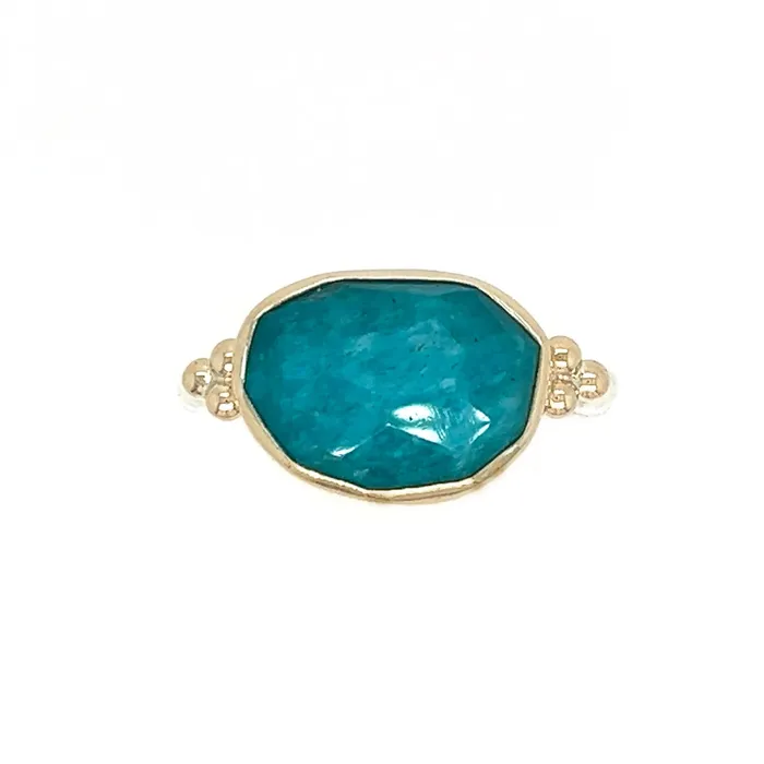 Rings Emily Amey Jewelry Amazonite Ring in 14k gold and sterling silver