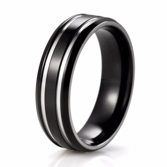Rings sparklingselections Black Beveled Tungsten Carbide Outdoor Wedding Ring Rings sparklingselections Black Beveled Tungsten Carbide Outdoor Wedding Ring
