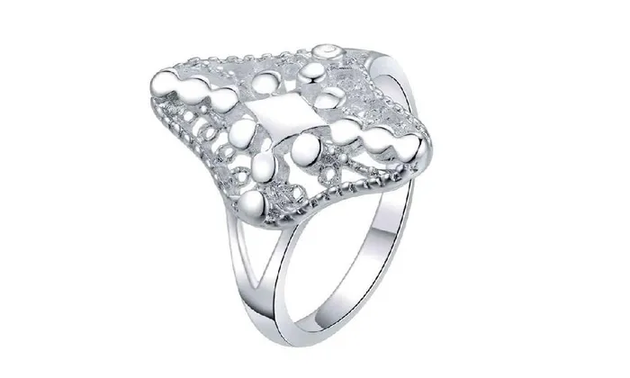 Rings Water Drop Silver Plated Fashion Ring 678 sparklingselections