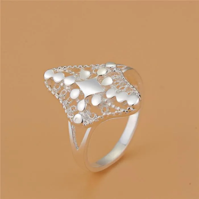 Rings Water Drop Silver Plated Fashion Ring 678 sparklingselections Rings Water Drop Silver Plated Fashion Ring 678 sparklingselections