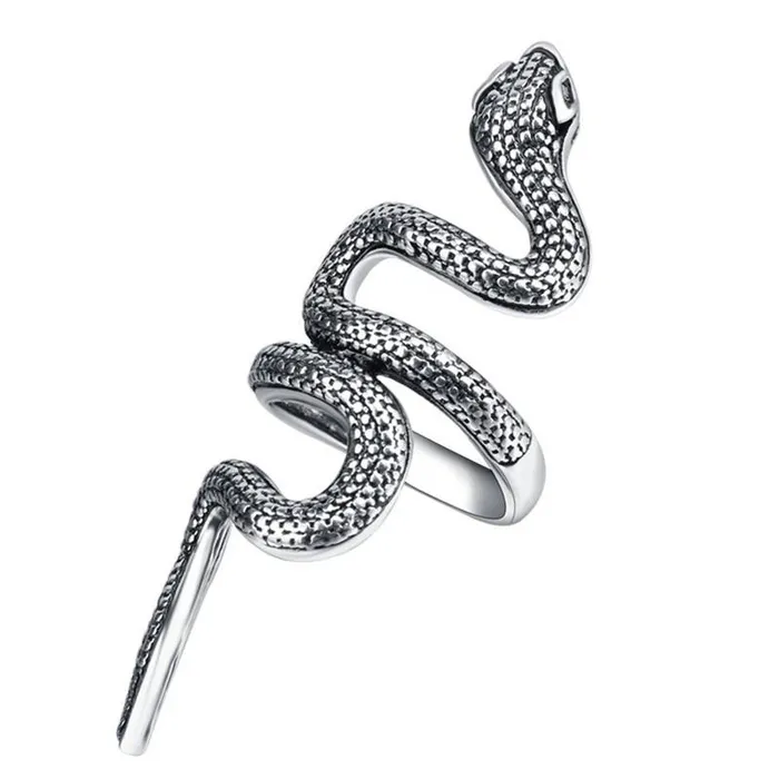 sparklingselections Men Snake Pattern Design Long Finger Ring Rings