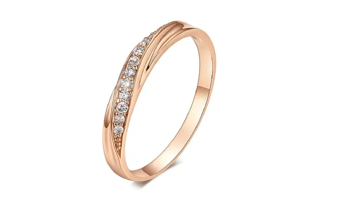 sparklingselections Rings Lovers Rose Gold Color Wedding Ring
