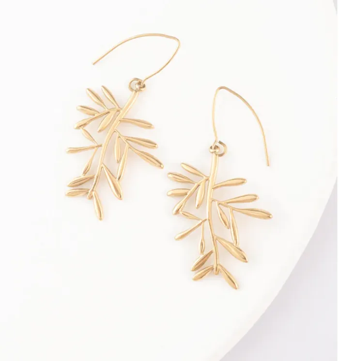 14k Gold Plated Branch Earrings Give freedom careers education to exploited girls women Starfish Project Earrings