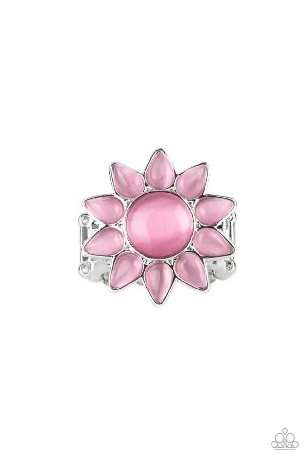 Blossoming Sunbeams Pink Ring Jewelry by Bretta Paparazzi Accessories Rings