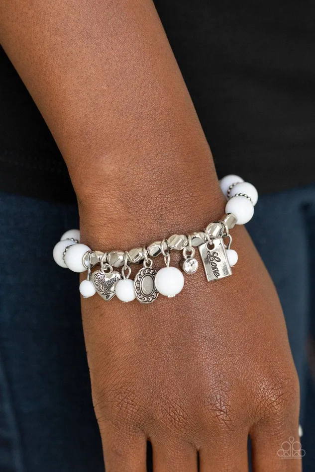 Bracelets One True Love White Bracelet Jewelry By Bretta Paparazzi Accessories