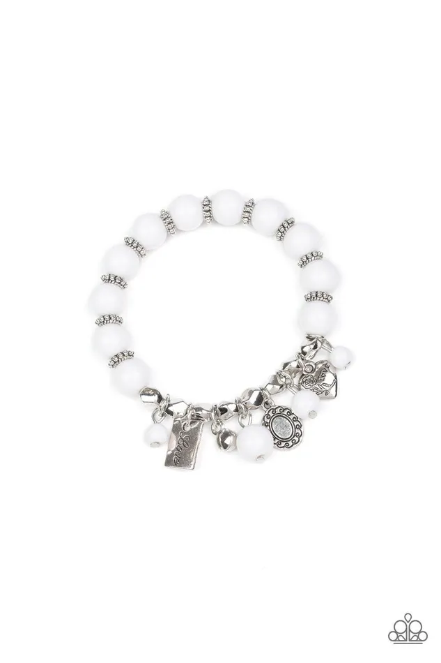Bracelets One True Love White Bracelet Jewelry By Bretta Paparazzi Accessories