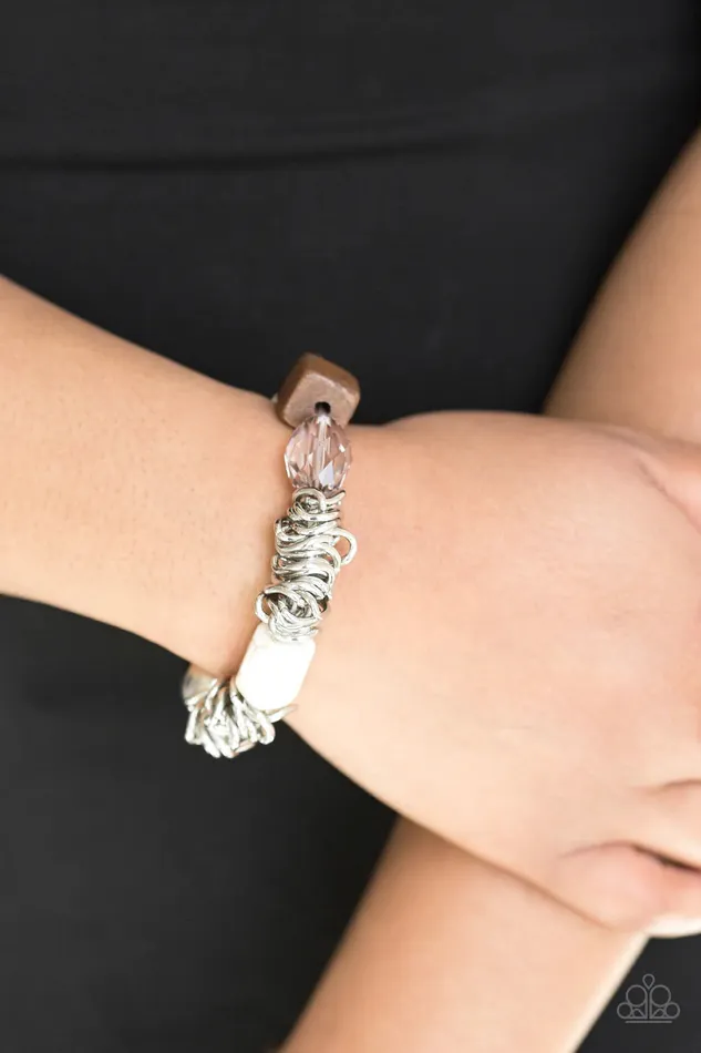 Bracelets Paparazzi Accessories Mesmerizingly Magmatic White Bracelet Jewelry by Bretta Bracelets Paparazzi Accessories Mesmerizingly Magmatic White Bracelet Jewelry by Bretta