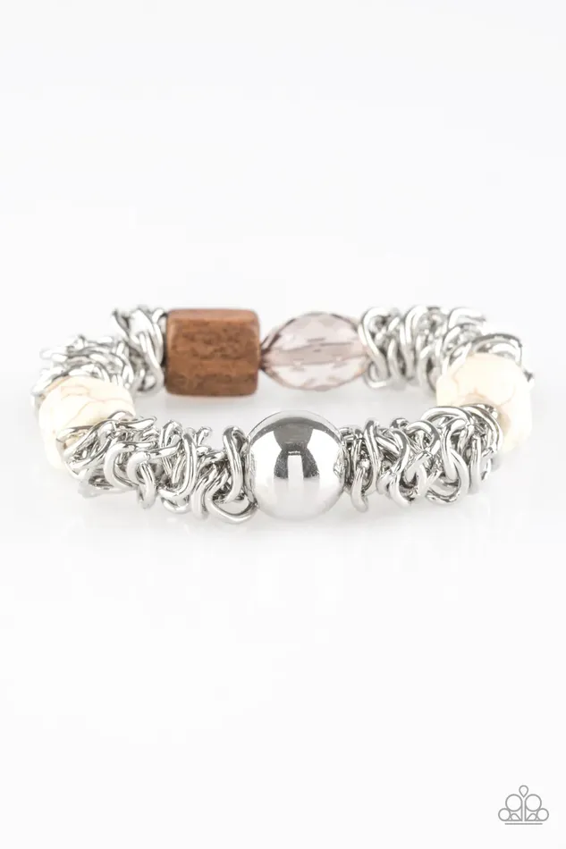 Bracelets Paparazzi Accessories Mesmerizingly Magmatic White Bracelet Jewelry by Bretta