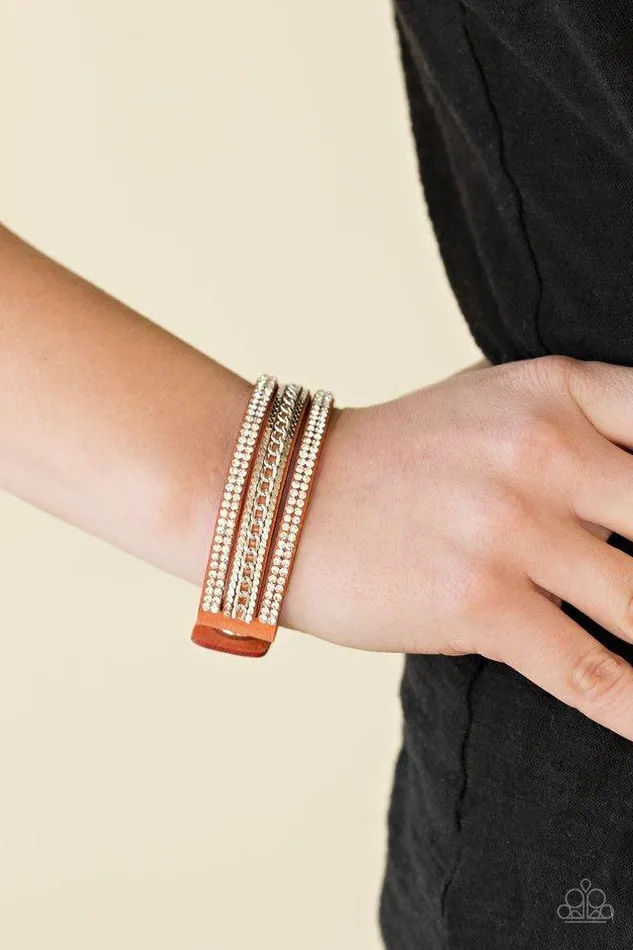 Bracelets Paparazzi Accessories Unstoppable Orange Bracelet Jewelry by Bretta
