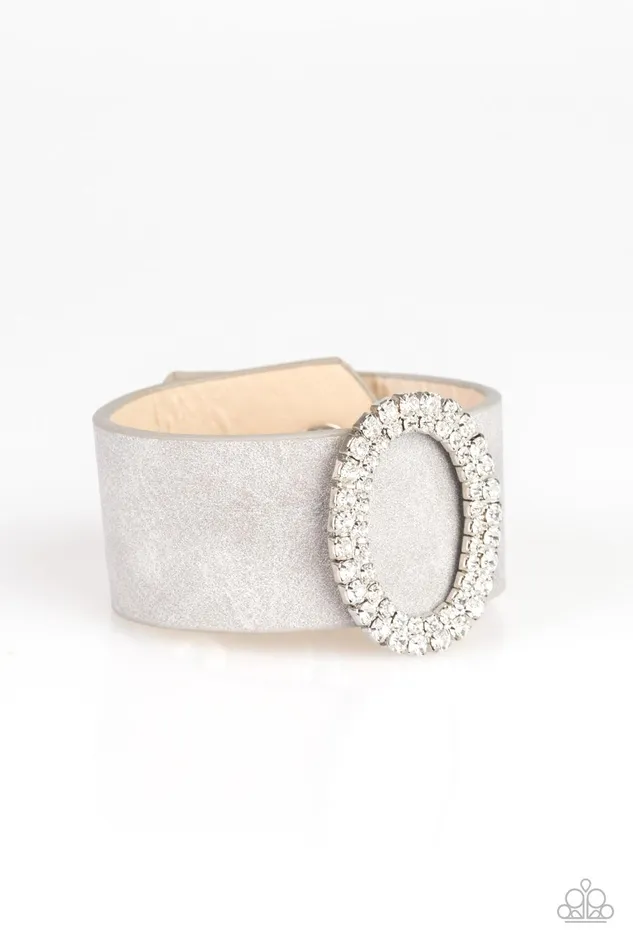 Center Stage Starlet Silver Bracelet Jewelry by Bretta Paparazzi Accessories Bracelets