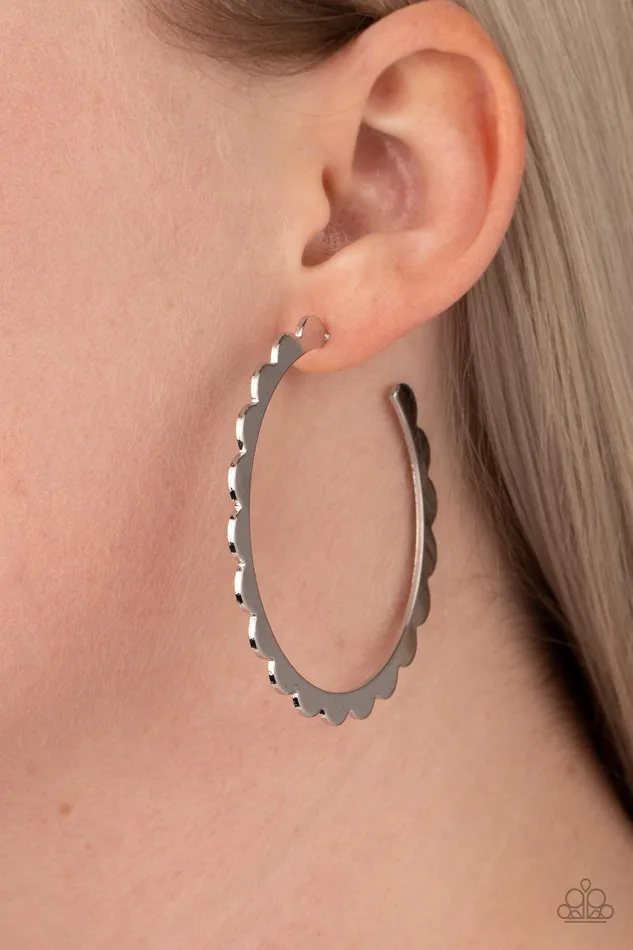 Earrings Radiant Ridges Silver Earrings Jewelry by Bretta Paparazzi Accessories