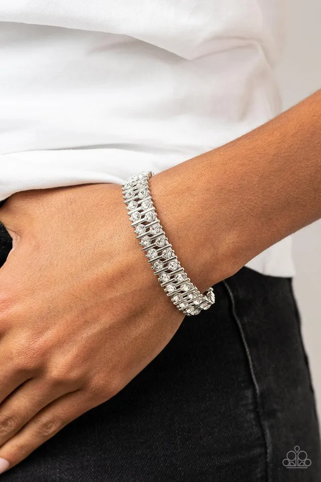 Generational Glimmer White Bracelet Jewelry by Bretta Paparazzi Accessories Bracelets Generational Glimmer White Bracelet Jewelry by Bretta Paparazzi Accessories Bracelets