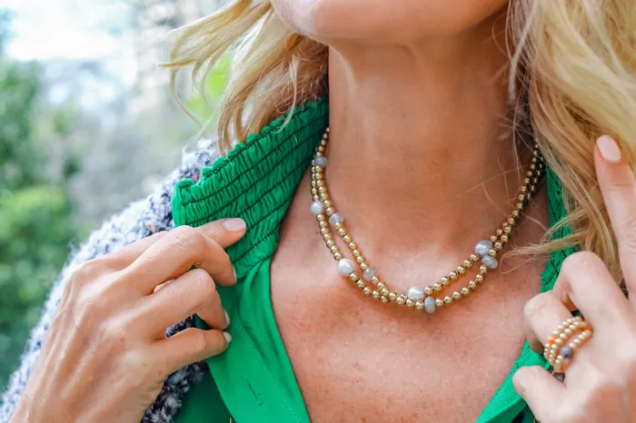 Necklaces Kamo by Kary Brittingham 14k Gold Filled Olivia Necklace With Turquoise
