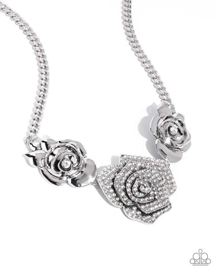 Necklaces Paparazzi Accessories Bouquet Beacon White Necklace Jewelry by Bretta