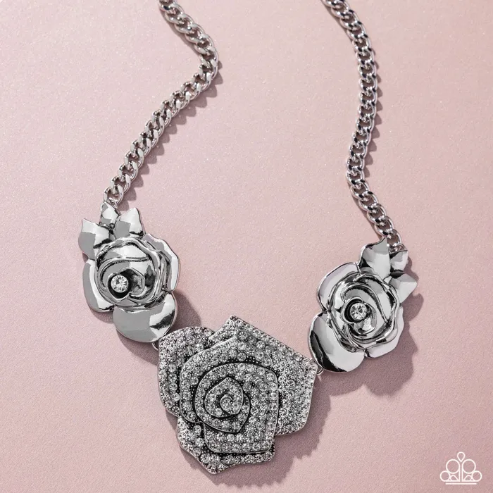 Necklaces Paparazzi Accessories Bouquet Beacon White Necklace Jewelry by Bretta