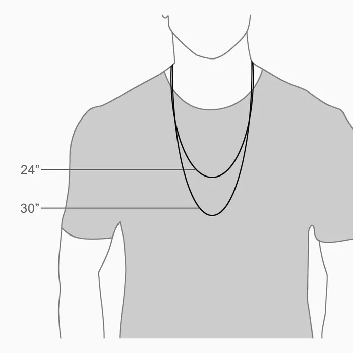 Necklaces Sandy Steven Engravers 15mm Mens 14k White Gold Bead Chain Necklace