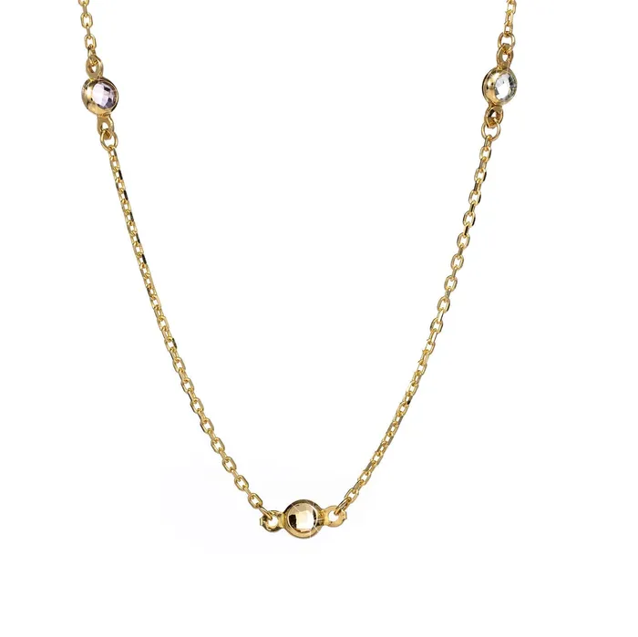 Necklaces Senso Gold Necklace Senso Gold Lilmoon white Crystals